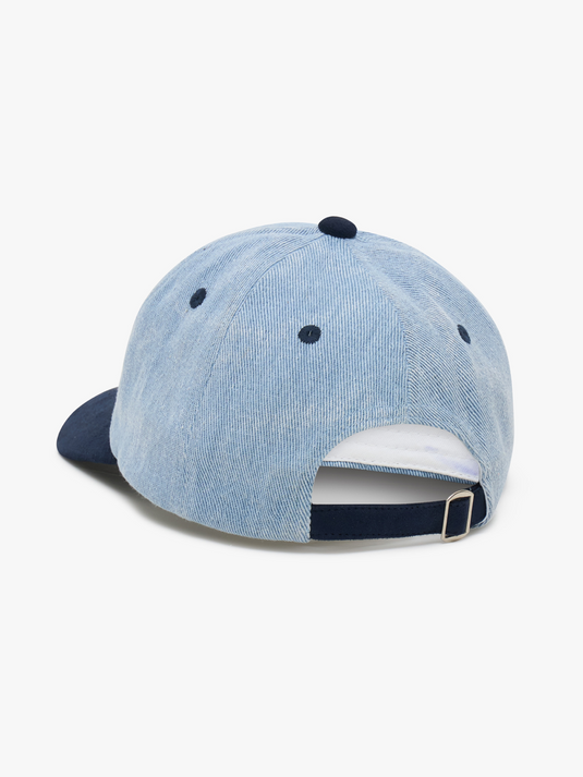 Angus & Grace Go Golfing Golf Daddy 6 Panel Denim & Suede Dad Cap
