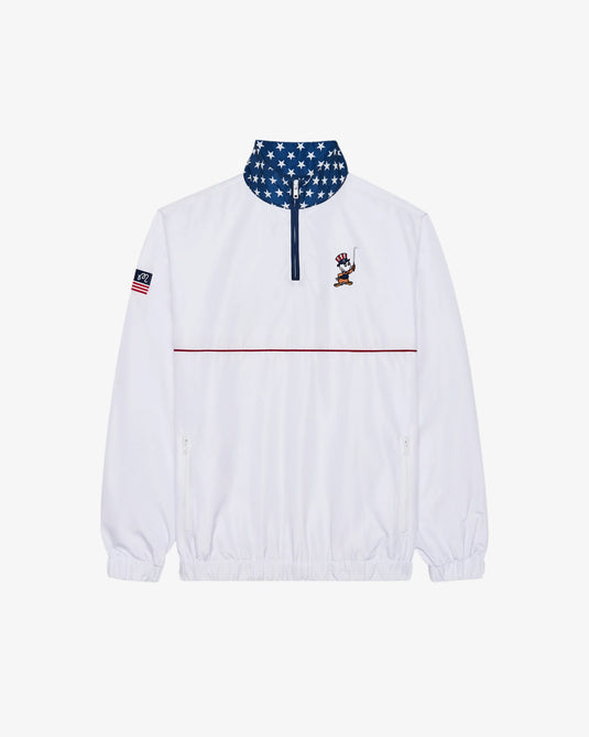 Malbon Eagle Buckets Nylon Quarter Zip Windbreaker