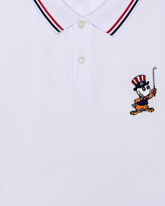 Malbon Eagle Buckets Performance Pique Polo