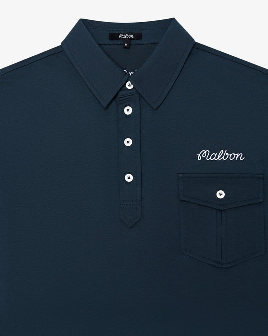 Malbon Jesper Parnevik Pique Single Pocket Jersey Polo